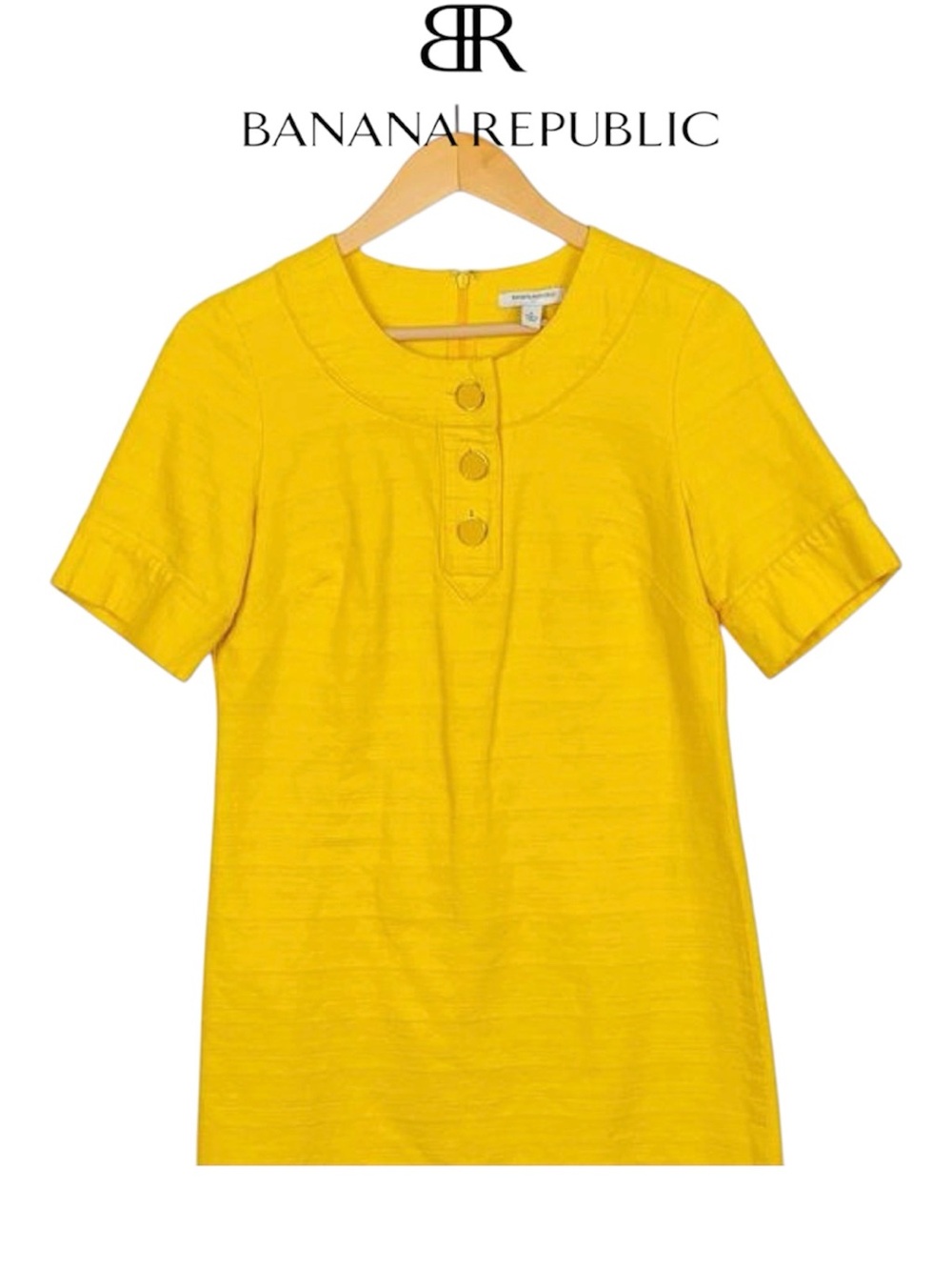 Banana Republic Vibrant Yellow Shift Dress-NWT Size 10